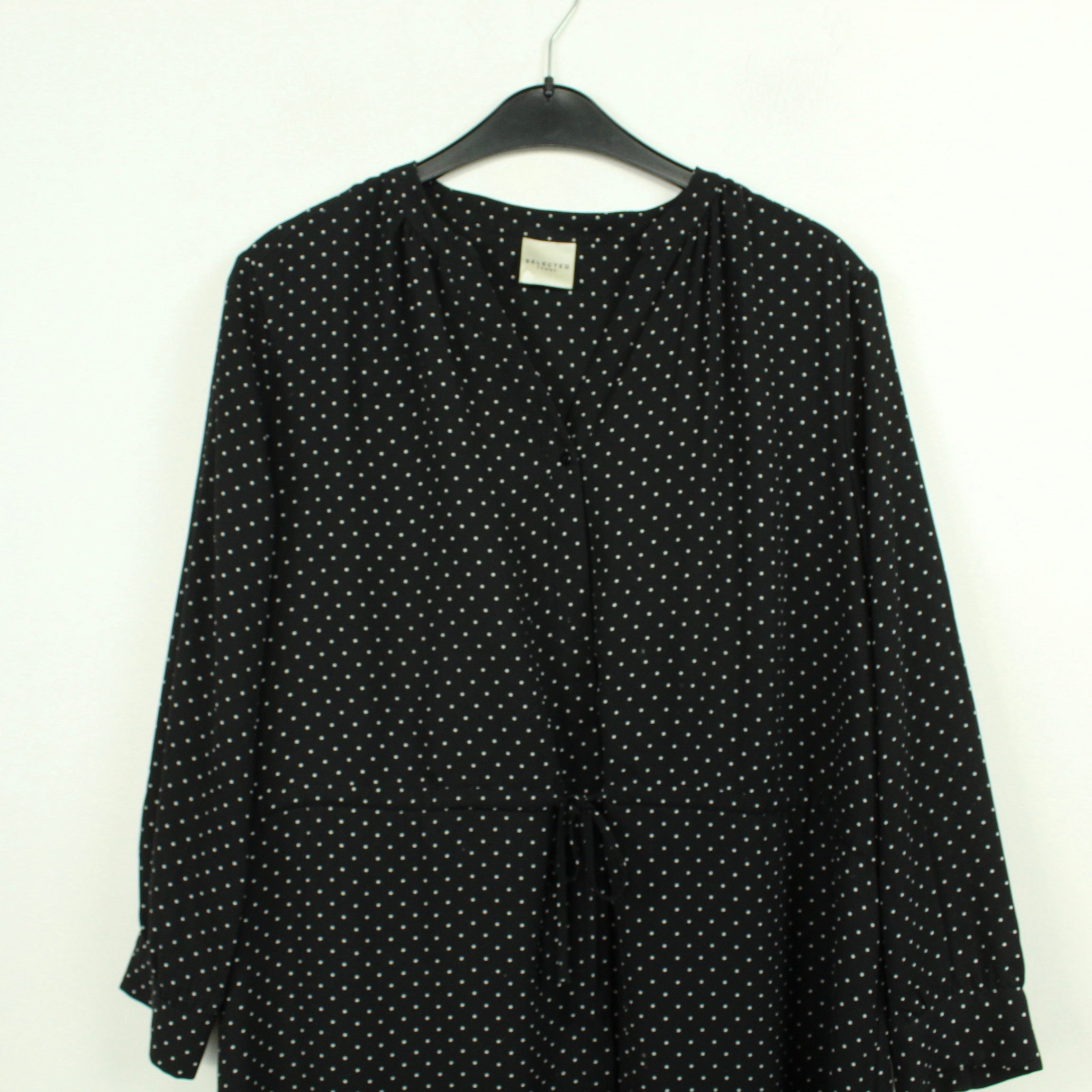 Second Hand SELECTED FEMME Kleid Gr. 40 schwarz weiß gepunktet (*)