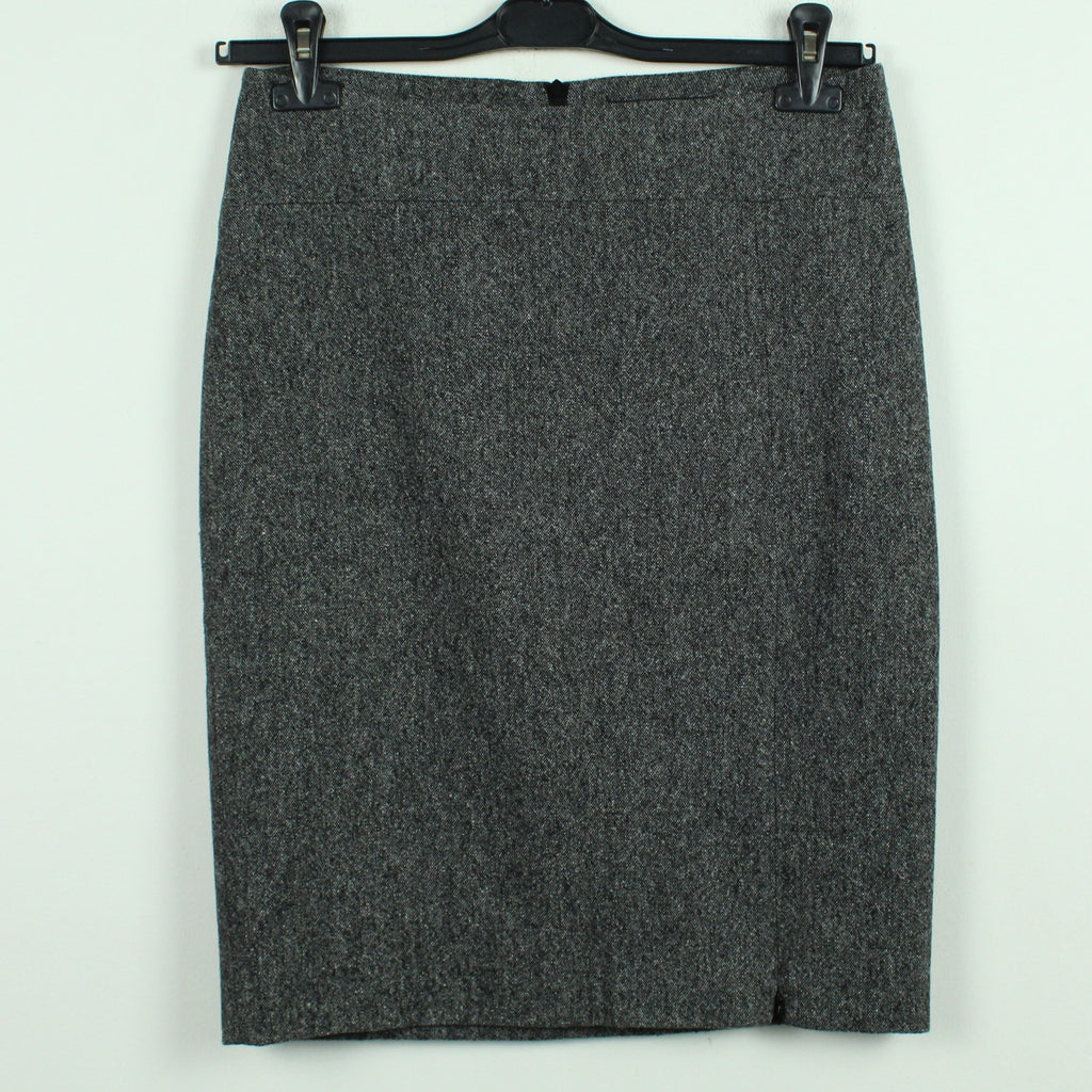 Second Hand DRYKORN Rock mit Wolle und Seide Gr. 40 schwarz weiß meliert (*)
