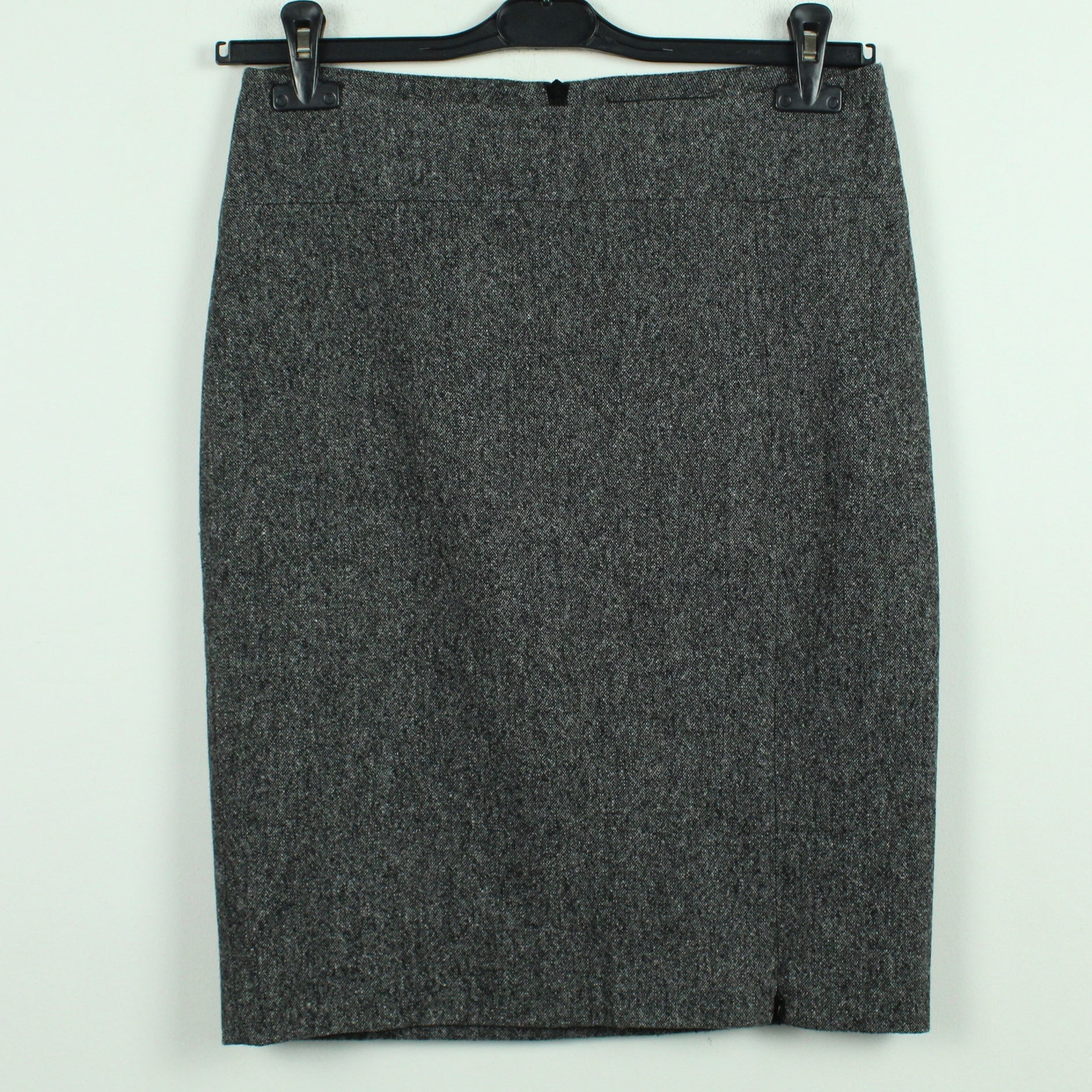 Second Hand DRYKORN Rock mit Wolle und Seide Gr. 40 schwarz weiß meliert (*)