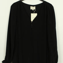 Laden Sie das Bild in den Galerie-Viewer, Second Hand SÉZANE Seidenkleid Gr. 36 schwarz Seide Kleid NEU (*)