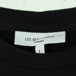 Second Hand LES BENJAMINS Sweatshirt Gr. L schwarz mit Print(*)