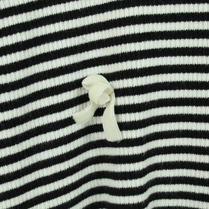 Second Hand HALLHUBER Pullover Gr. XL weiß schwarz gestreift kurzarm (*)