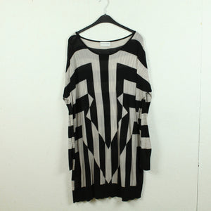 Second Hand SECOND FEMALE Longpullover Gr. L schwarz beige gestreift Strick (*)