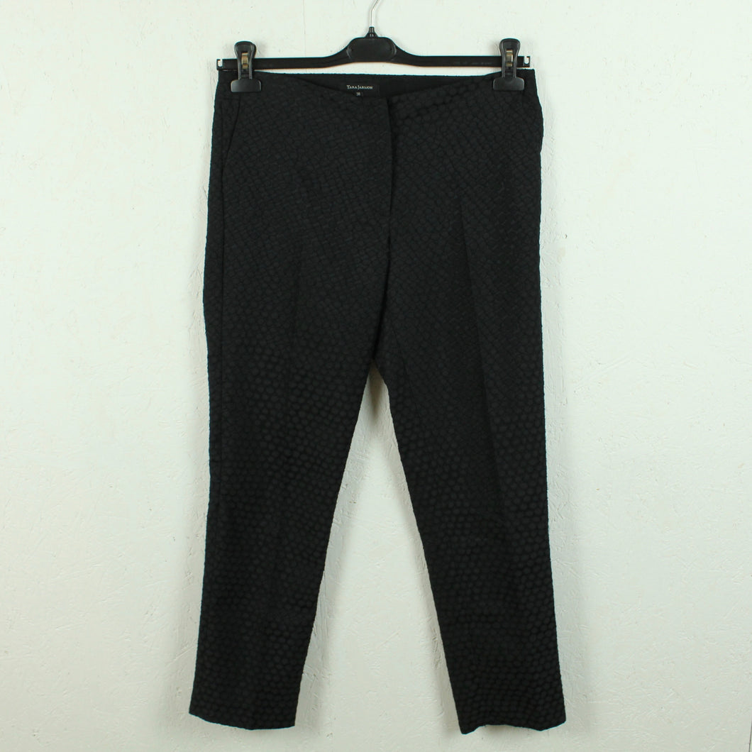 Second Hand TARA JARMON Hose Gr. 38 schwarz strukturiert Stoffhose (*)
