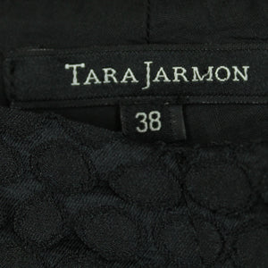 Second Hand TARA JARMON Hose Gr. 38 schwarz strukturiert Stoffhose (*)
