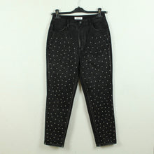 Laden Sie das Bild in den Galerie-Viewer, Second Hand EDITED Jeans Gr. 36 schwarz bestickt Perlen (*)