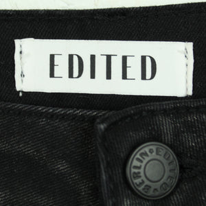 Second Hand EDITED Jeans Gr. 36 schwarz bestickt Perlen (*)