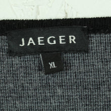 Laden Sie das Bild in den Galerie-Viewer, Second Hand JAEGER Strickjacke Gr. XL grau schwarz Cardigan (*)