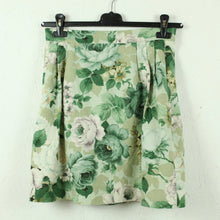 Laden Sie das Bild in den Galerie-Viewer, Second Hand Leinenrock Gr. 38 beige grün floral gemustert