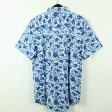 Laden Sie das Bild in den Galerie-Viewer, Second Hand TOPMAN Hemd Gr. L blau Hawaiihemd kurzarm (*)