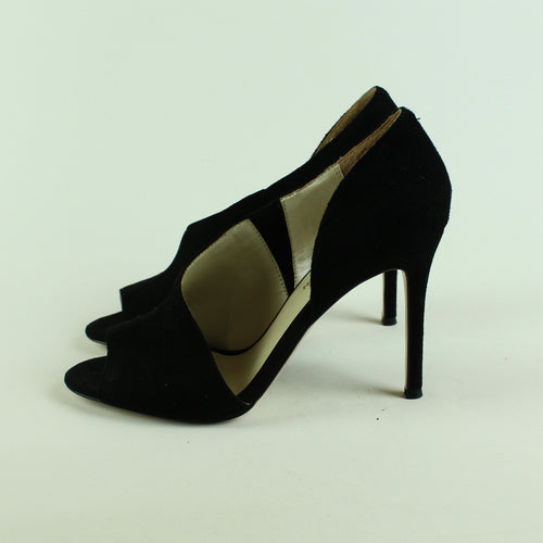 Second Hand KAREN MILLEN Pumps Gr. 38 schwarz Wildleder High Heels NEU(*)