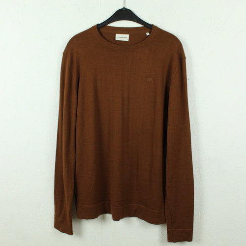 Second Hand J. LINDBERGH Pullover mit Wolle Gr. XL braun uni rundhals Strick (*)