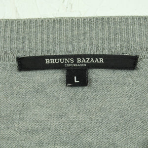 Second Hand BRUUNS BAZAAR Pullover mit Wolle Gr. L blau grau rundhals Strick (*)