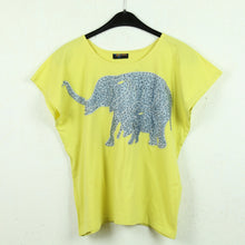 Laden Sie das Bild in den Galerie-Viewer, Vintage Shirt Gr. S gelb grau Elefant Perlen