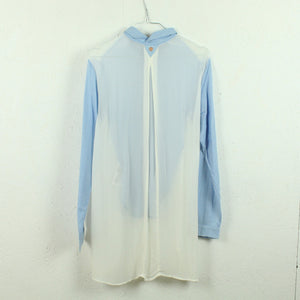 Second Hand CAMPUS BY MARC O'POLO Bluse Gr. XS weiss blau Langarmbluse (*)
