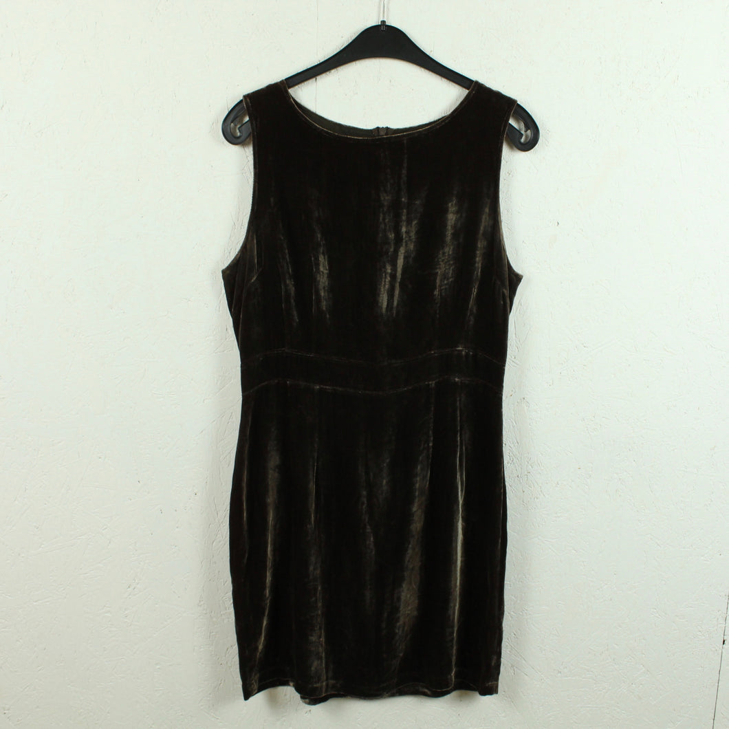 Second Hand MELVILLE SILKWEAR Copenhagen Samtkleid mit Seide Gr. L braun Samt Kleid (*)