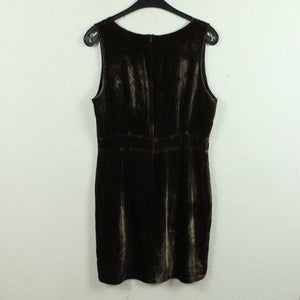Second Hand MELVILLE SILKWEAR Copenhagen Samtkleid mit Seide Gr. L braun Samt Kleid (*)