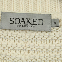 Laden Sie das Bild in den Galerie-Viewer, Second Hand SOAKED IN LUXURY Strickjacke Gr. M creme silber Cardigan (*)