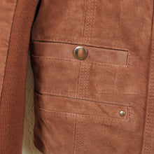 Laden Sie das Bild in den Galerie-Viewer, Second Hand VERO MODA Lederjacke Gr. XL braun Leder Jacke (*)