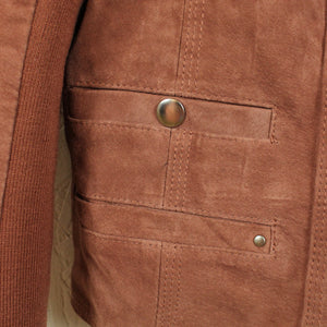 Second Hand VERO MODA Lederjacke Gr. XL braun Leder Jacke (*)