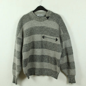 VINTAGE Pullover Gr. M grau gestreift