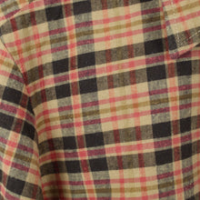 Laden Sie das Bild in den Galerie-Viewer, Vintage Flanellhemd Gr. S beige mehrfarbig kariert