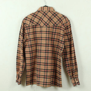 Vintage Flanellhemd Gr. S beige mehrfarbig kariert