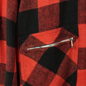 Vintage Flanellhemd Gr. XXL schwarz rot Holzfällerhemd Grunge