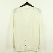 Laden Sie das Bild in den Galerie-Viewer, Second Hand PEACE N´LOVE Strickjacke Gr. M weiß Strick (*)
