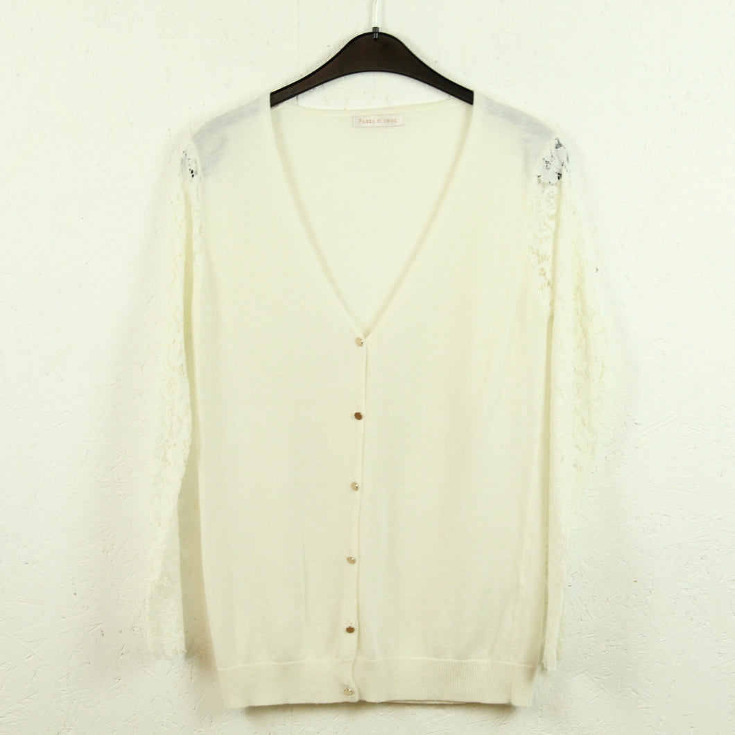 Second Hand PEACE N´LOVE Strickjacke Gr. M weiß Strick (*)