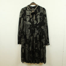 Laden Sie das Bild in den Galerie-Viewer, Second Hand SHIRTAPORTER Kleid Gr. ital. 44 schwarz silber gemustert NEU (*)