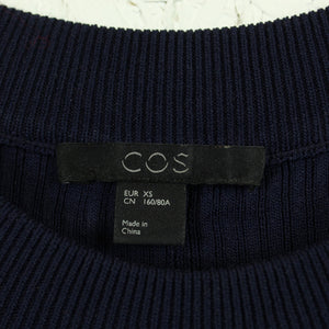 Second Hand COS Strickkleid Gr. XS blau Kleid Strick (*)