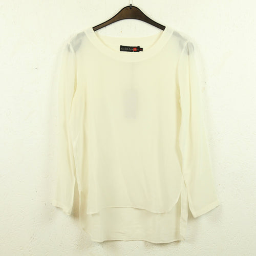Second Hand MINX Seidenbluse Gr. 36 weiß Seide NEU (*)
