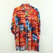 Laden Sie das Bild in den Galerie-Viewer, Vintage Hawaii Hemd Gr. XXL rot bunt Blumen