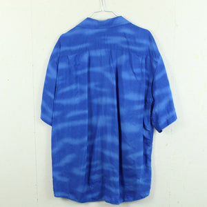 Vintage Hawaii Hemd Gr. XL blau mehrfarbig Kurzarm
