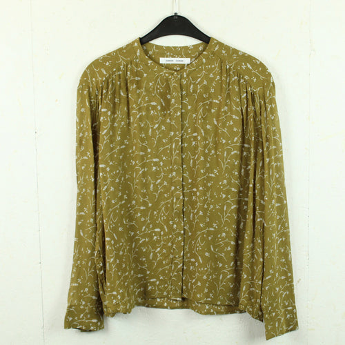 Second Hand SAMSOE SAMSOE Bluse Gr. M braun weiß gemustert (*)