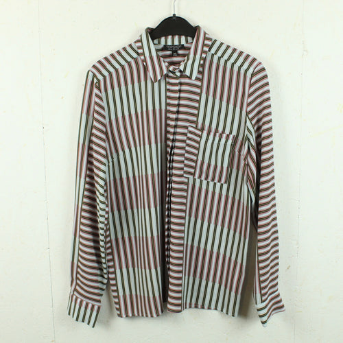 Second Hand TOPSHOP Bluse Gr. 40 hellblau mehrfarbig gestreift (*)