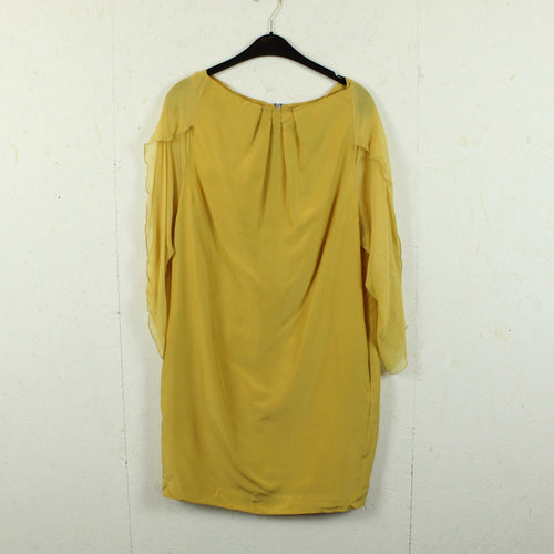 Second Hand WHIITE Seidenkleid Gr. 38 gelb Seide Kleid (*)