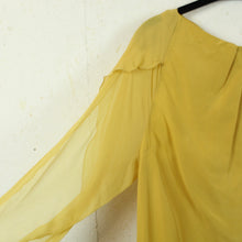 Laden Sie das Bild in den Galerie-Viewer, Second Hand WHIITE Seidenkleid Gr. 38 gelb Seide Kleid (*)