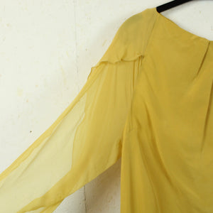 Second Hand WHIITE Seidenkleid Gr. 38 gelb Seide Kleid (*)