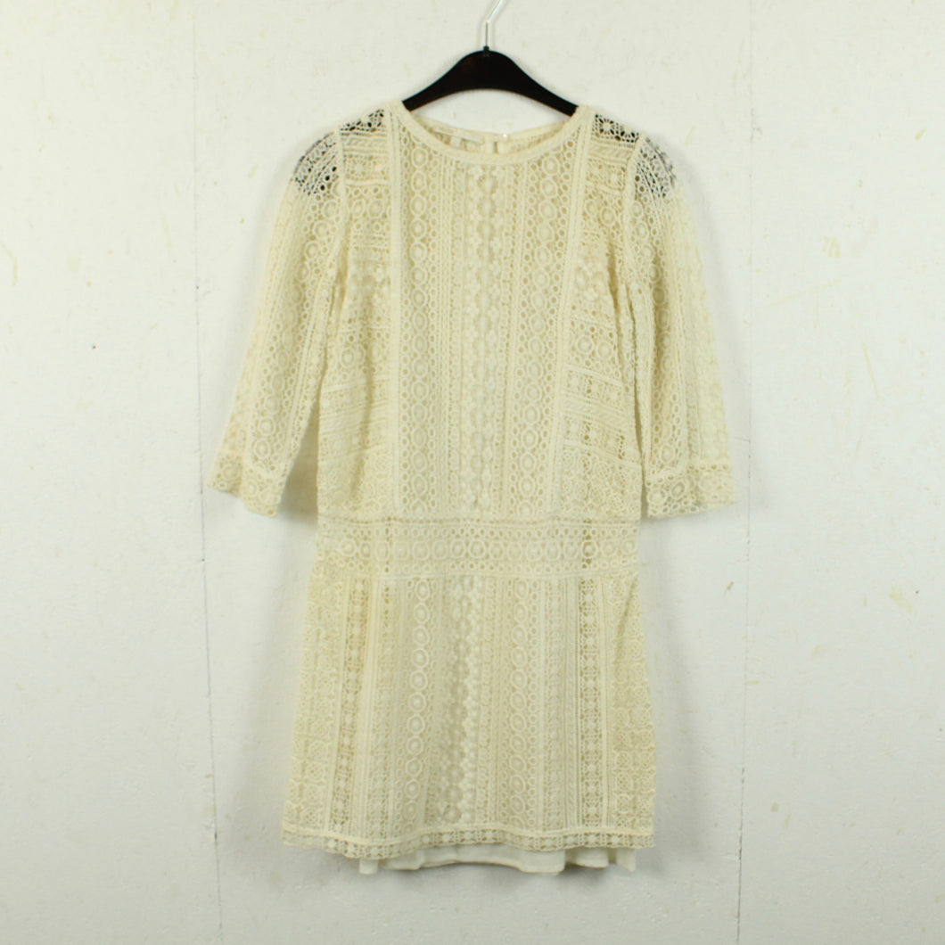 Second Hand MAJE Kleid Gr. 1 beige Häkelkleid (*)