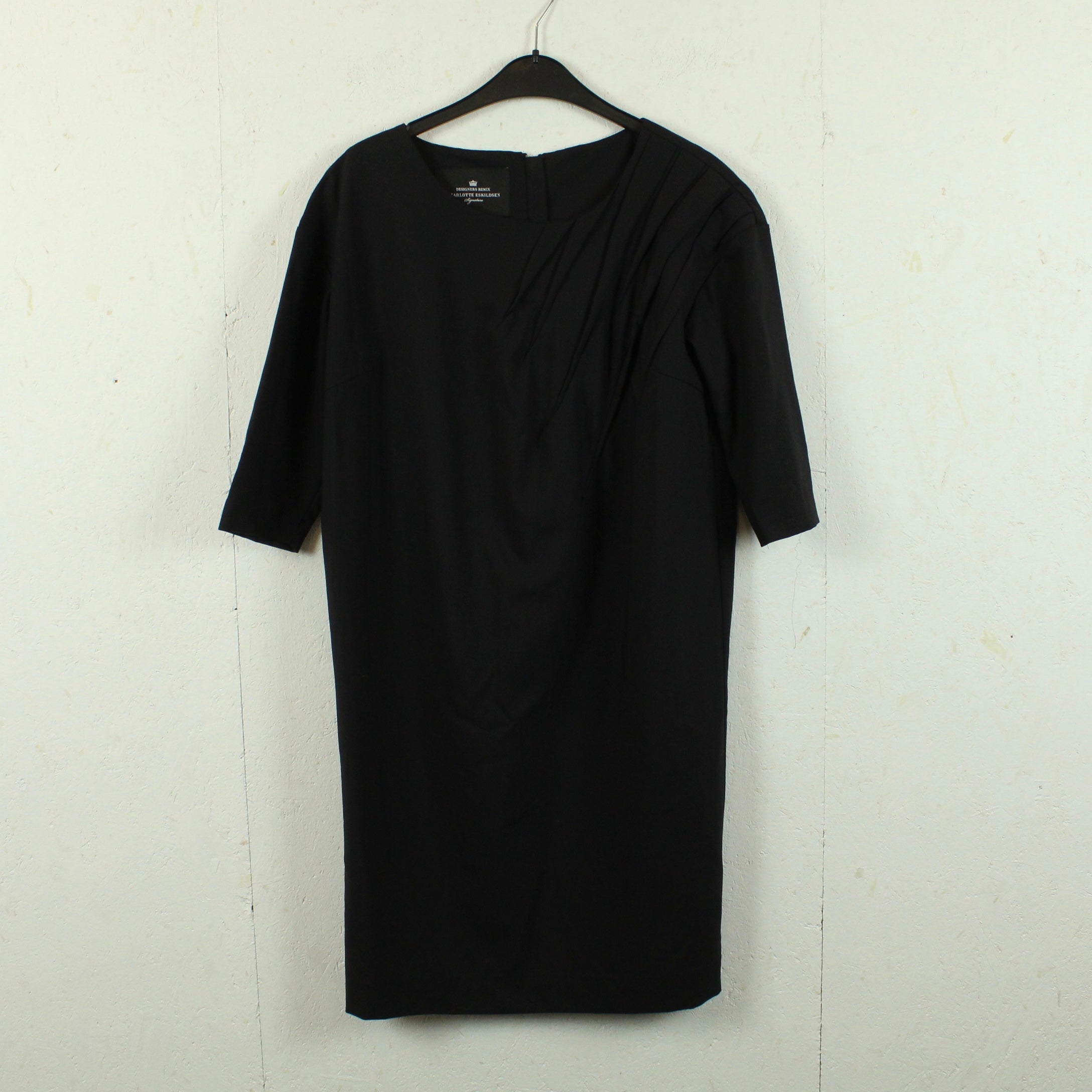 Second Hand DESIGNER REMIX by CHARLOTTE ESKILDSEN Kleid Gr. 36 schwarz Wollkleid  (*)