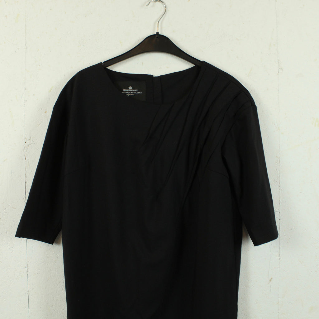 Second Hand DESIGNER REMIX by CHARLOTTE ESKILDSEN Kleid Gr. 36 schwarz Wollkleid  (*)
