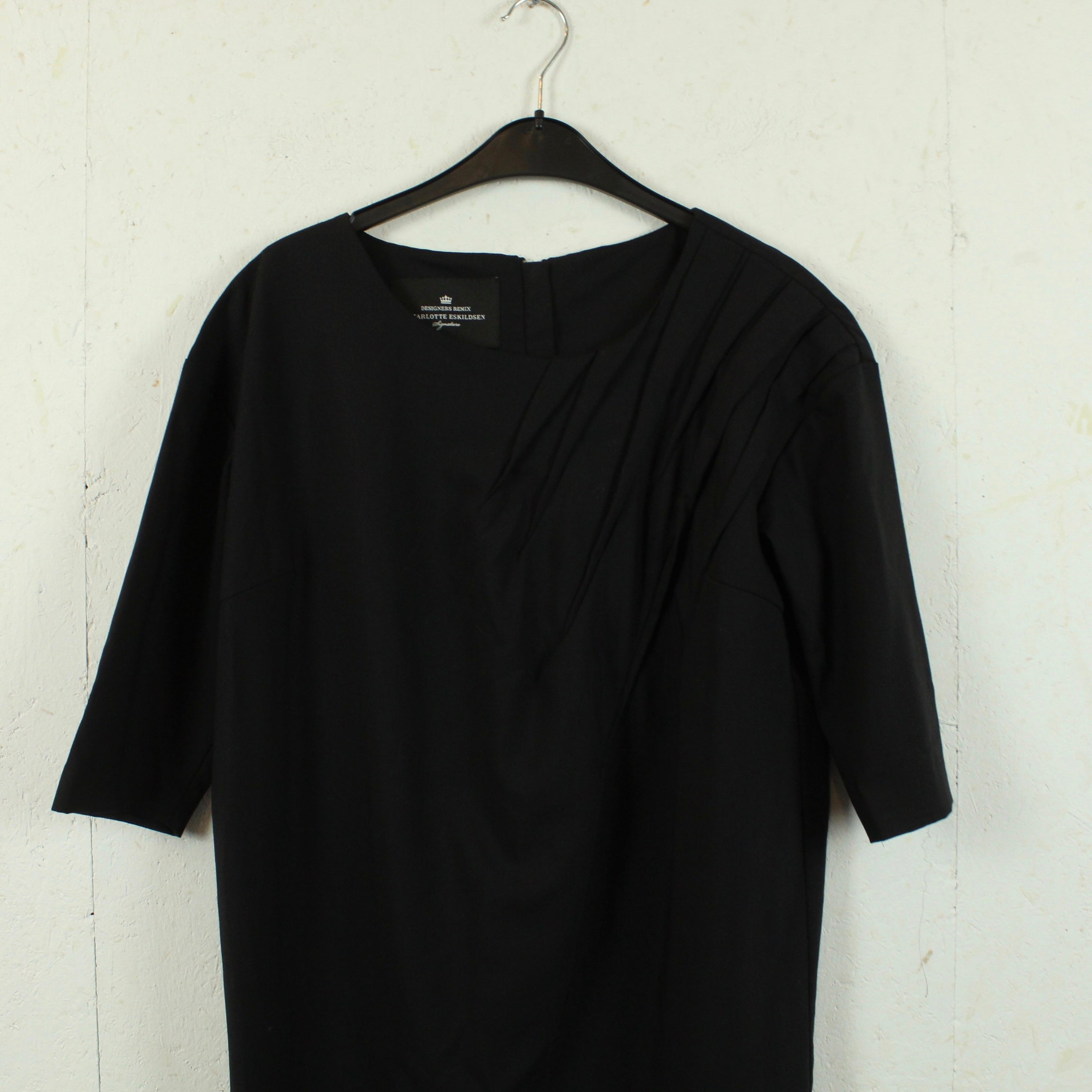 Second Hand DESIGNER REMIX by CHARLOTTE ESKILDSEN Kleid Gr. 36 schwarz Wollkleid  (*)