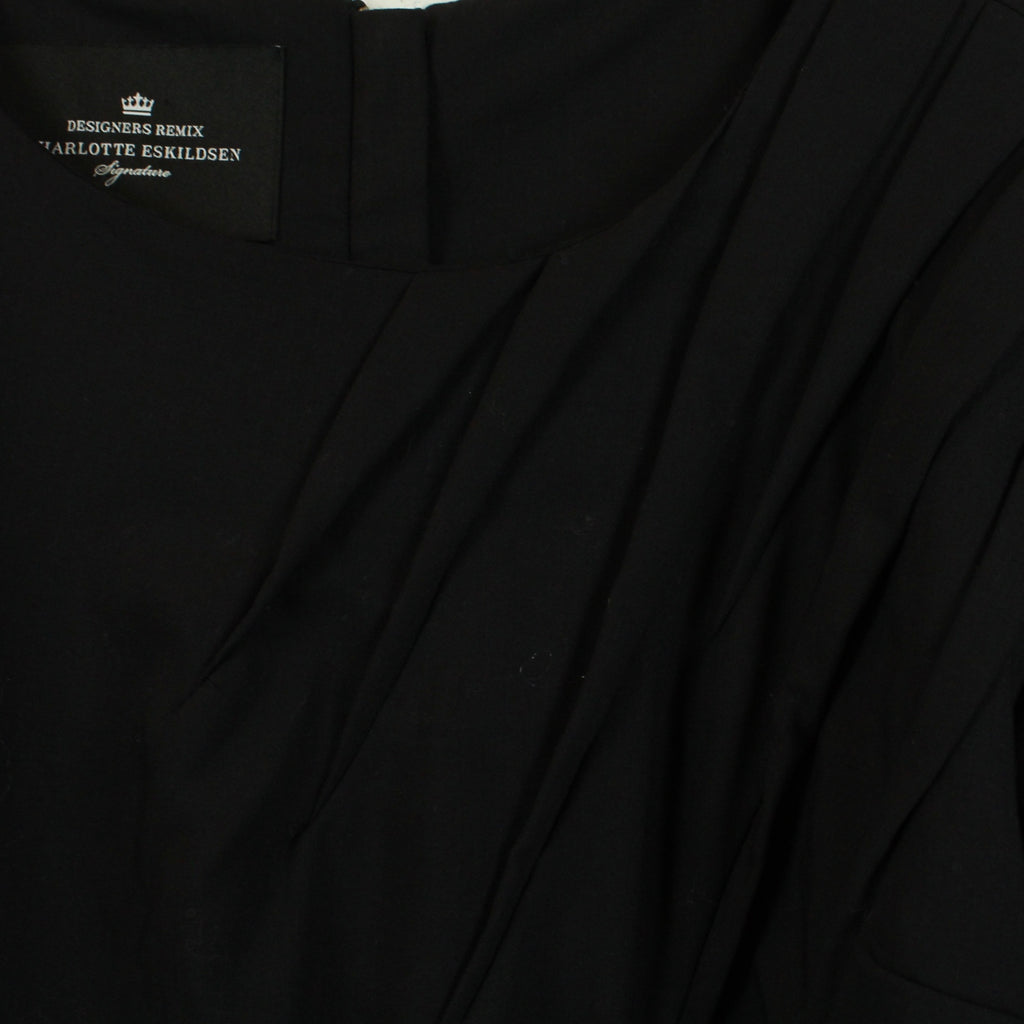 Second Hand DESIGNER REMIX by CHARLOTTE ESKILDSEN Kleid Gr. 36 schwarz Wollkleid  (*)