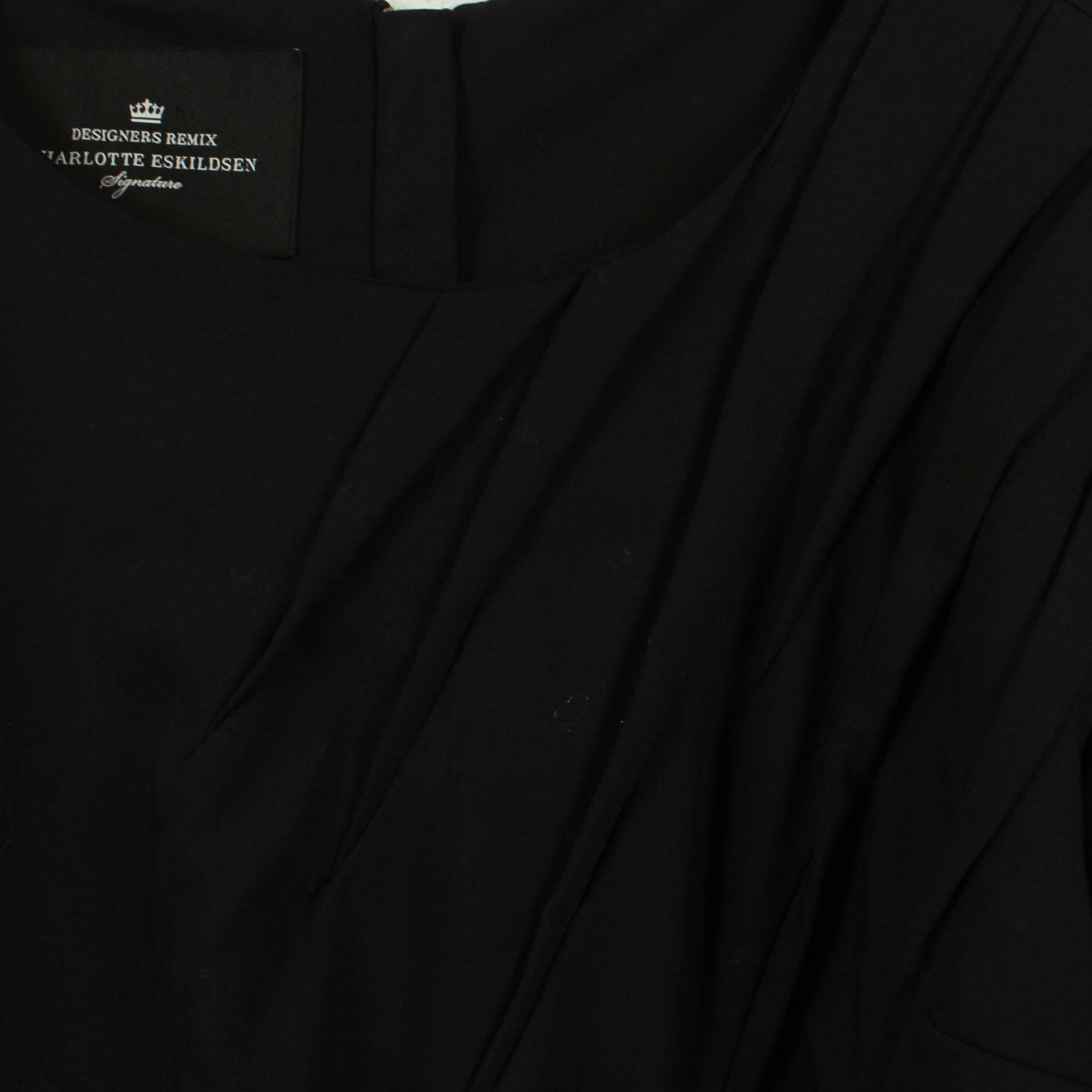 Second Hand DESIGNER REMIX by CHARLOTTE ESKILDSEN Kleid Gr. 36 schwarz Wollkleid  (*)