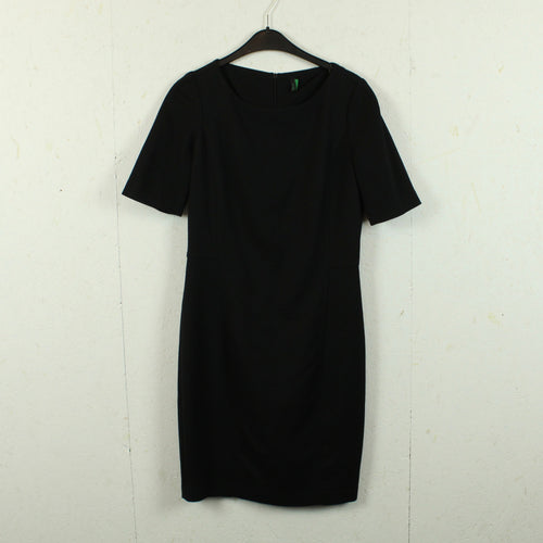 Second Hand BENETTON Kleid Gr. S schwarz uni Kurzarmkleid (*)