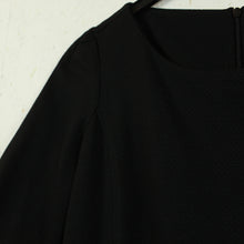Laden Sie das Bild in den Galerie-Viewer, Second Hand BENETTON Kleid Gr. S schwarz uni Kurzarmkleid (*)