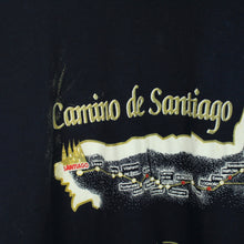 Laden Sie das Bild in den Galerie-Viewer, VINTAGE Souvenir T-Shirt Gr. L &quot;Jakobsweg Santiago&quot;