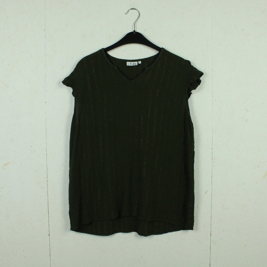 Second Hand VRS Bluse Gr. L grün Glitzer (*)